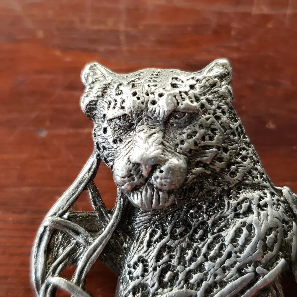Metzke 1990 Pewter Leopard Brooch